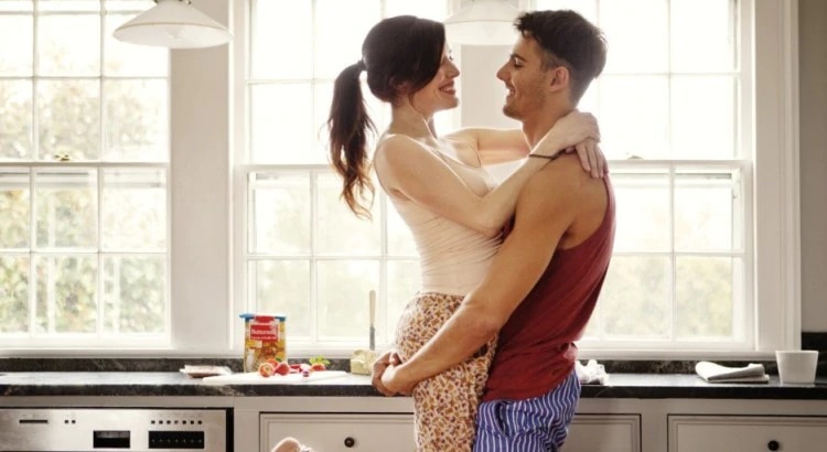couple at the kitchen