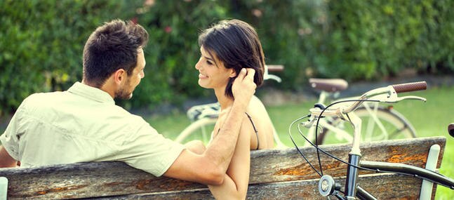 couple on a bike ride