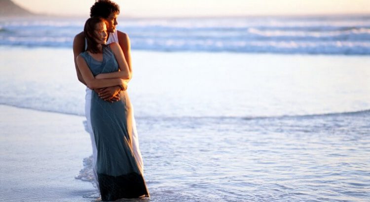 couple on the sea shore